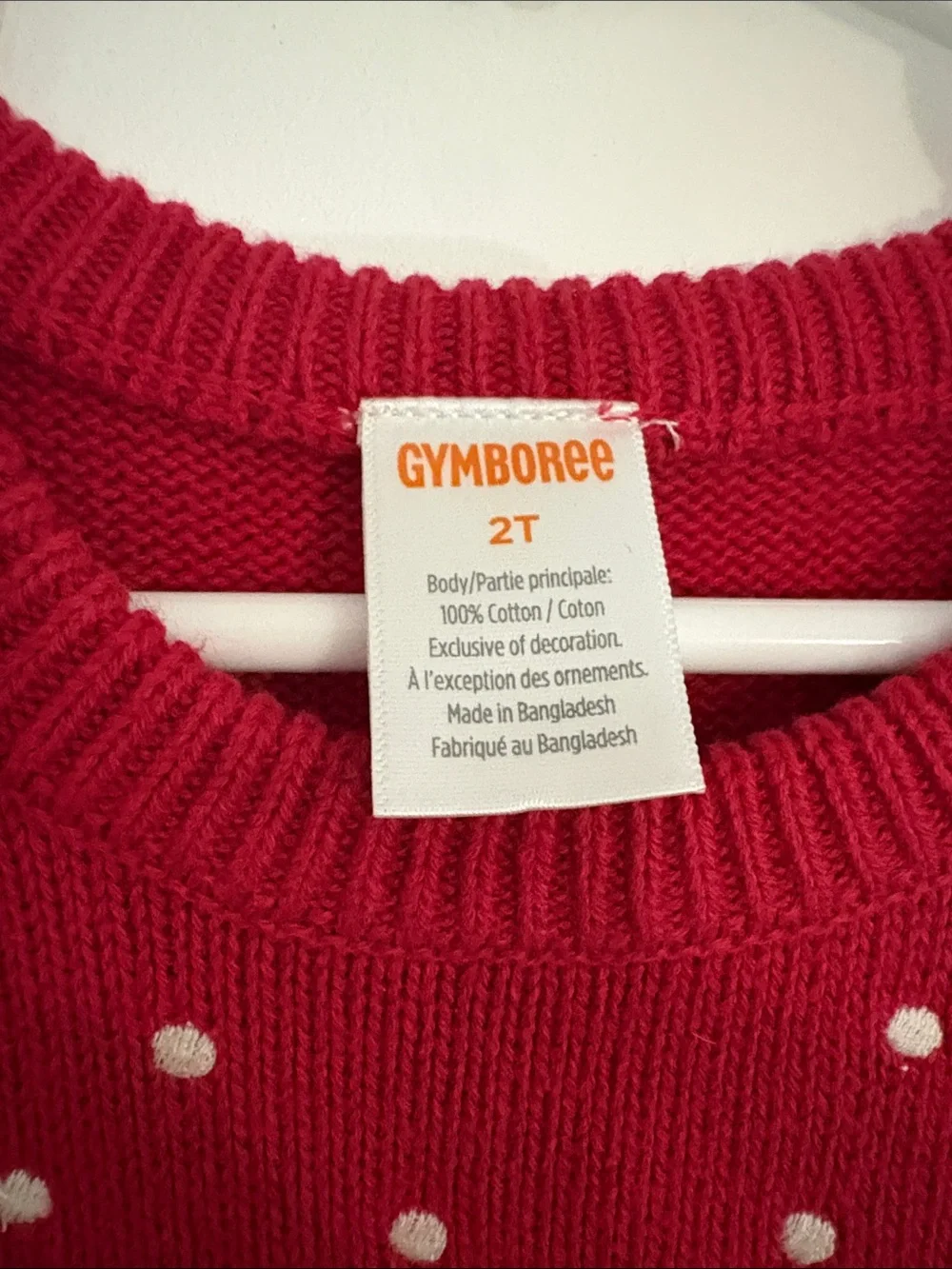Gymboree Red Snowman Cable-Knit Holiday Dress with Bow